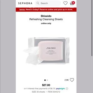 Shiseido Refreshing Cleansing Sheets